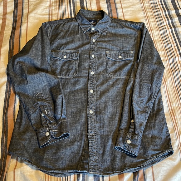 Old Navy Chambray Work Shirt - Picture 2 of 9